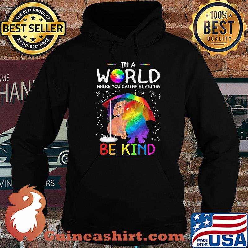 LGBT in world where you can be anything be kind dachshund rain s Hoodie