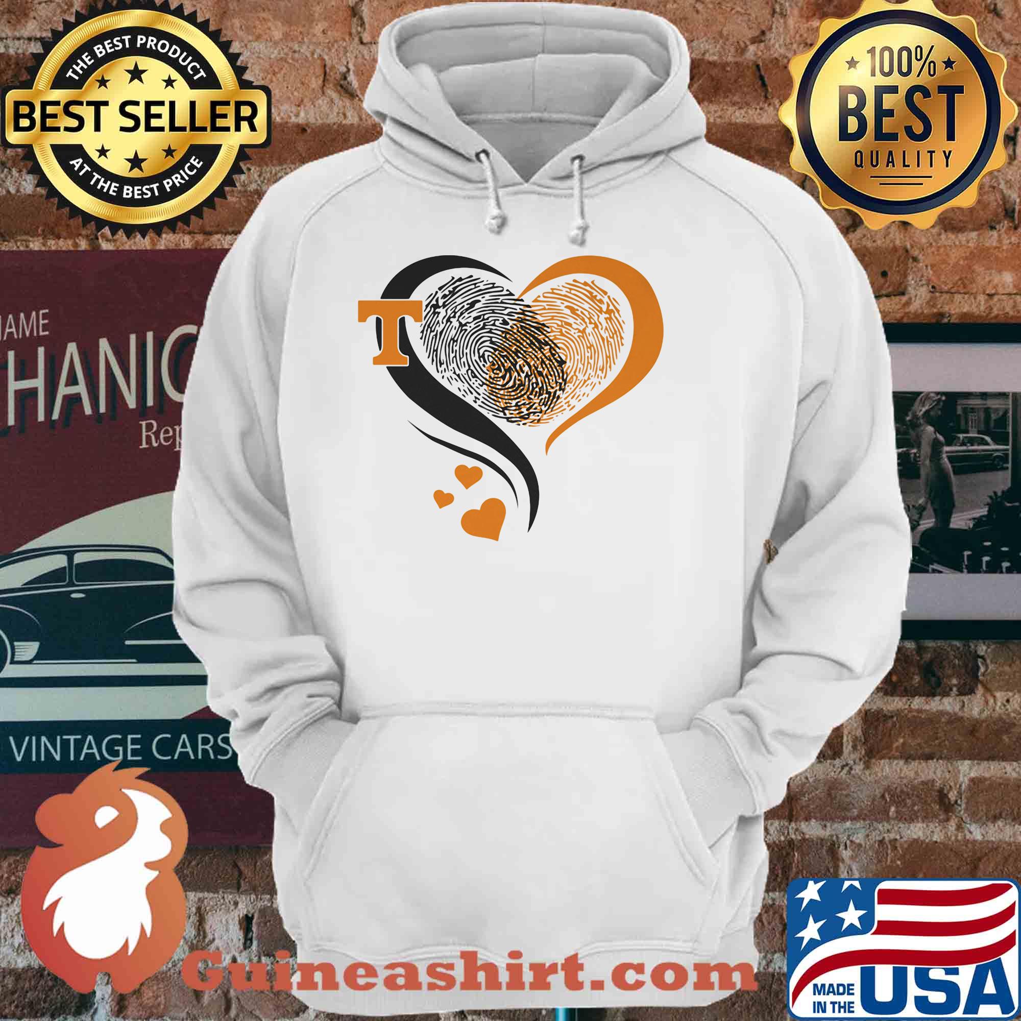 Love Tennessee Hearts Fingerprints shirt