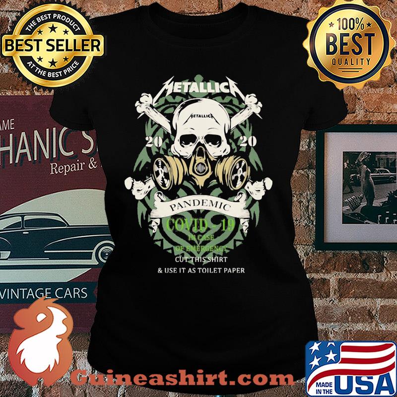 Metallic 2020 pandemic Covid-19 in case skull s Ladies tee