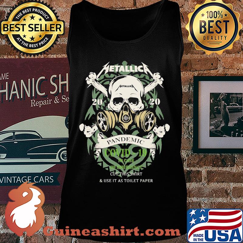 Metallic 2020 pandemic Covid-19 in case skull s Tank top