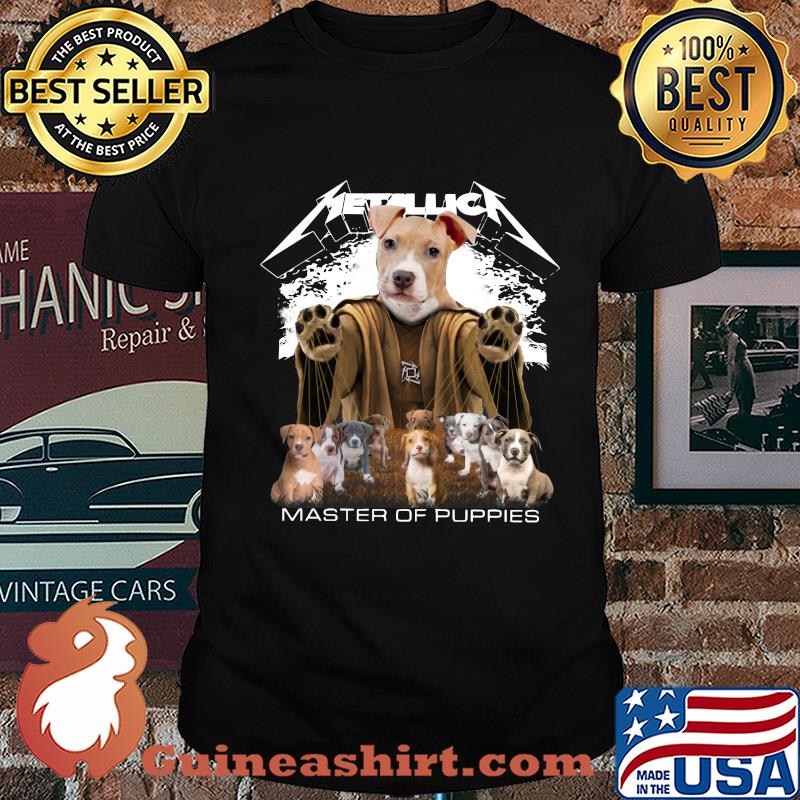 Metallic American Pit Bull Terrier Master of puppies shirt