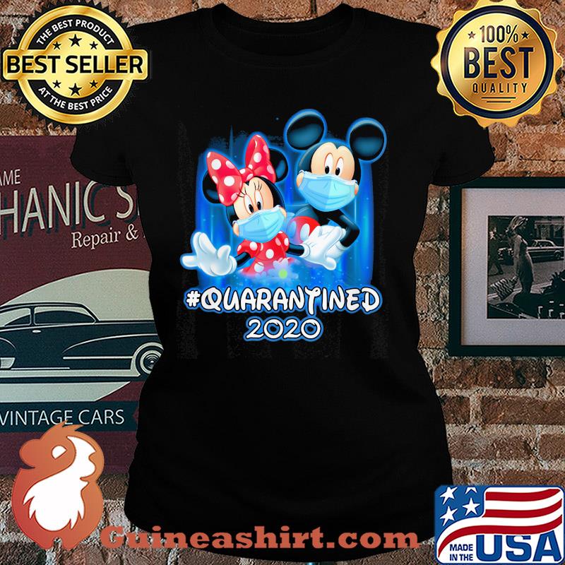 Mickey and Minnie quarantined 2020 mask Disney s Ladies tee