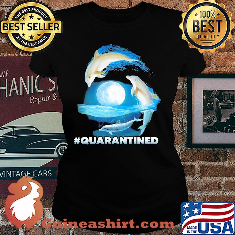 Nautical Full Moon Bottlenose Dolphins Quarantined Shirt Ladies tee