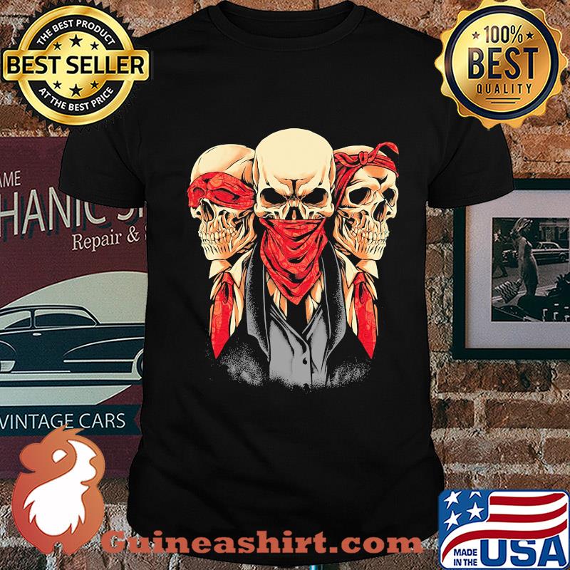 No see no listen no speak skull shirt