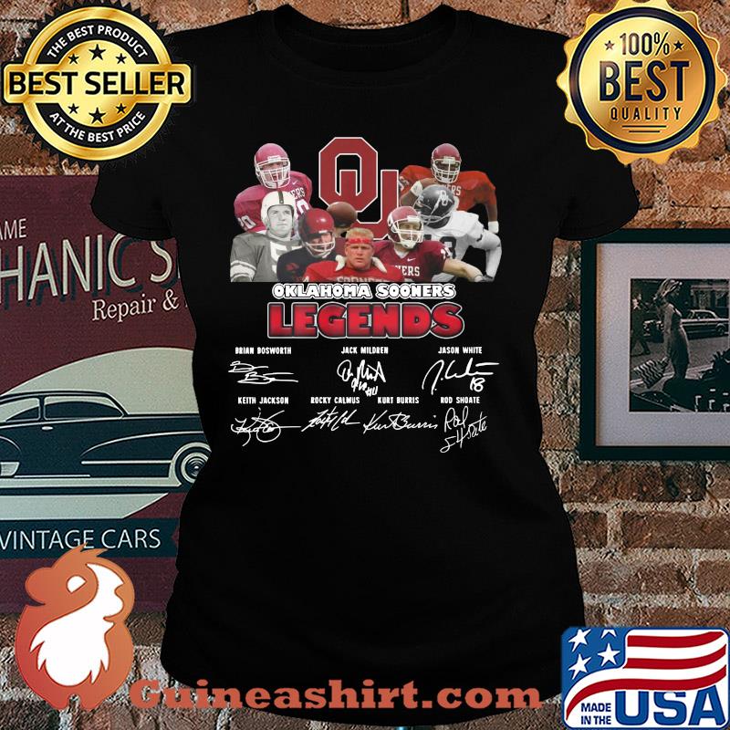 Oklahoma Sooners legends signature s Ladies tee