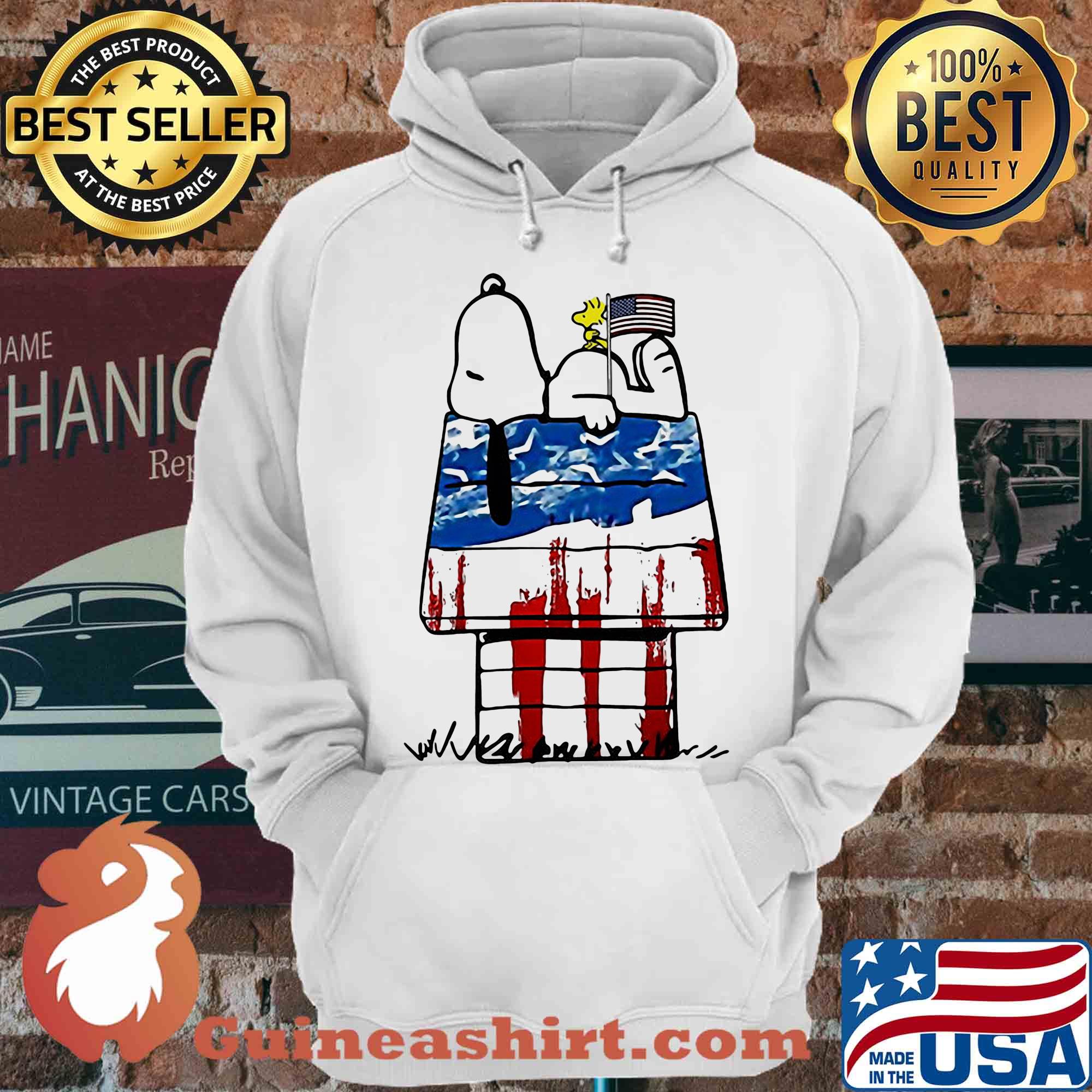 Peanuts Snoopy Sleeping On Christmas Light Decorated House Shirt