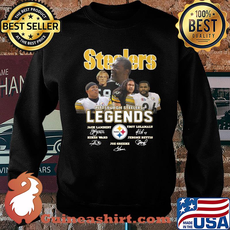 pittsburgh steelers legends jack landert troy leolulu joe greed team signatures s Sweater