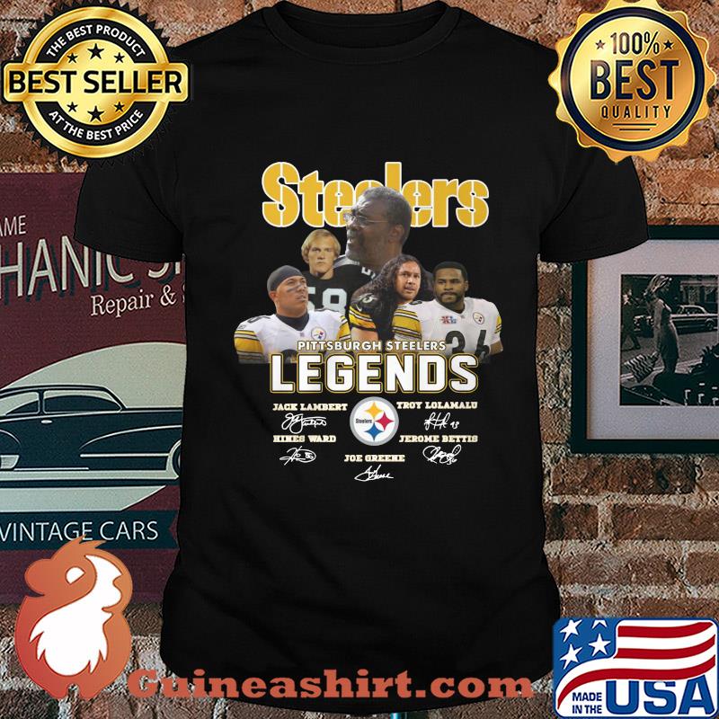 pittsburgh steelers legends jack landert troy leolulu joe greed team signatures shirt