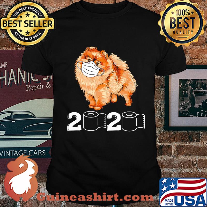 Pomeranian mask 2020 toilet paper shirt