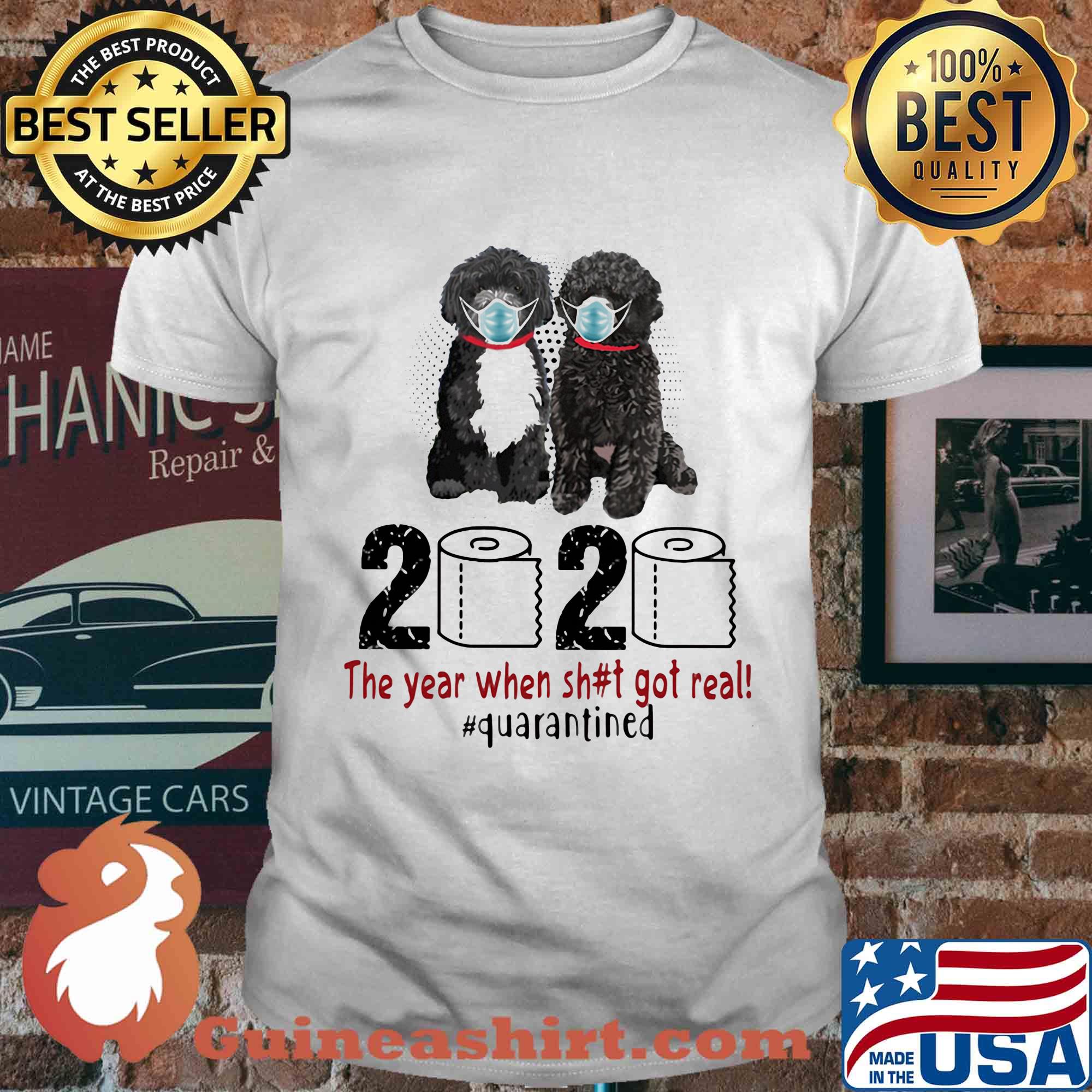 Portuguese 2020 the year when shit got real quarantined toilet paper covid-19 shirt