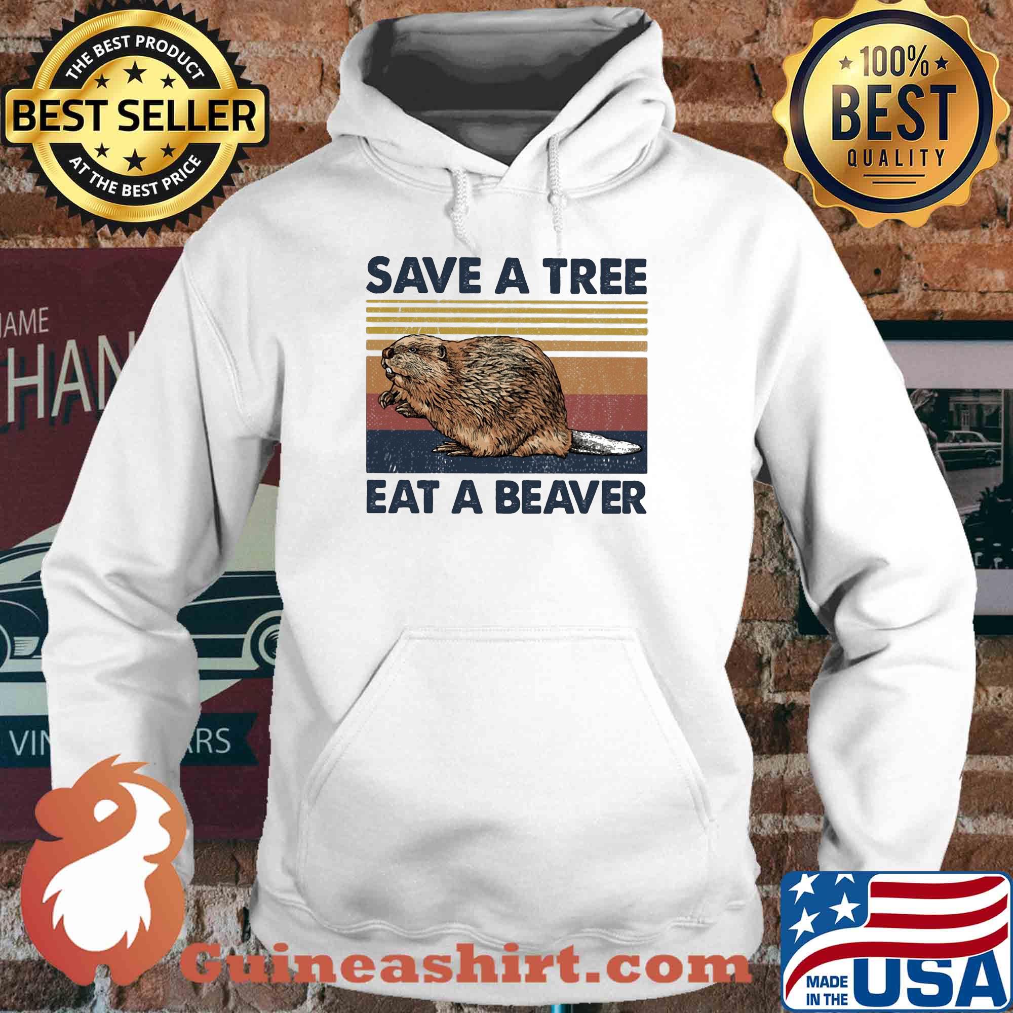 Punxsutawney phil save a tree eat a beaver vintage s Hoodie