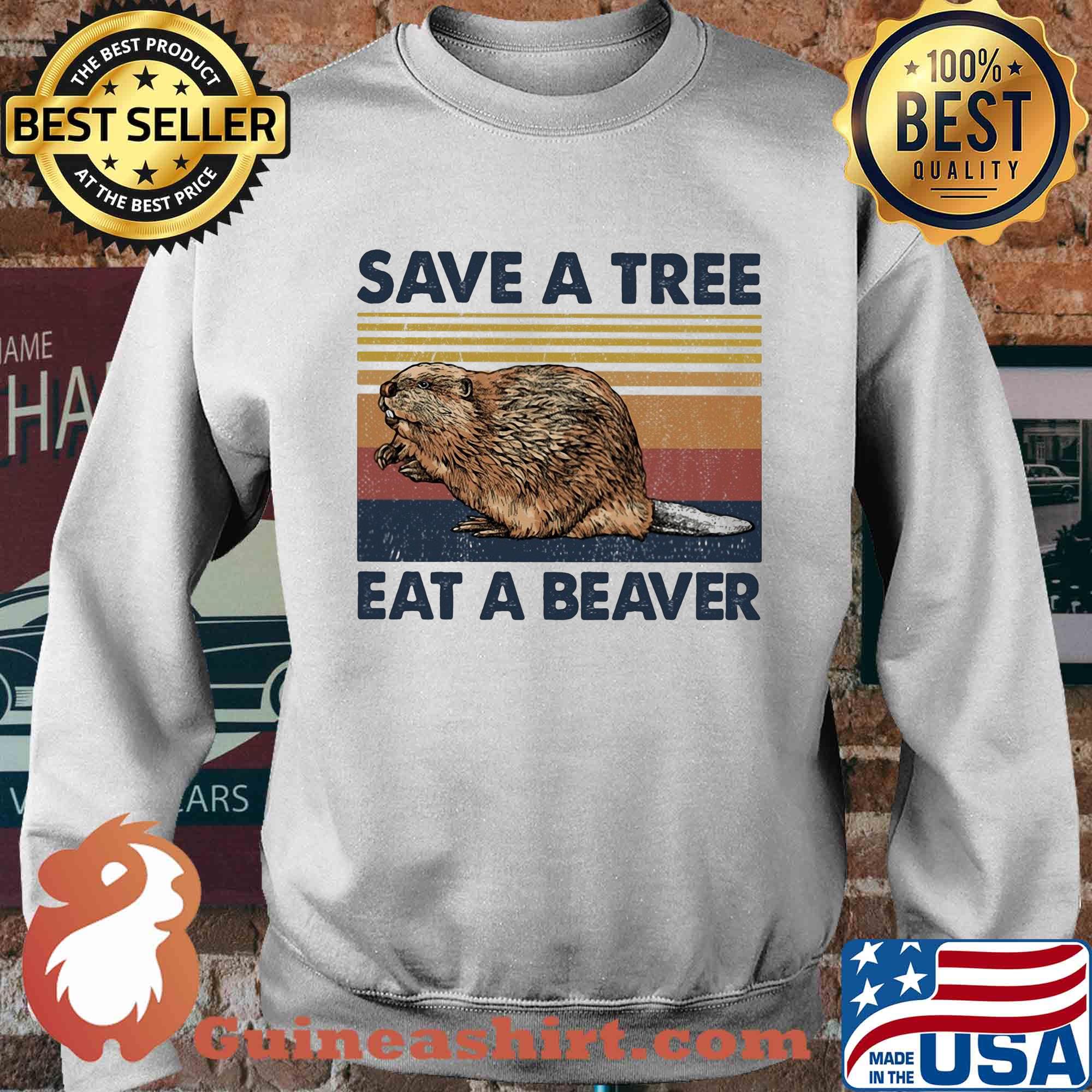 Punxsutawney phil save a tree eat a beaver vintage s Sweater