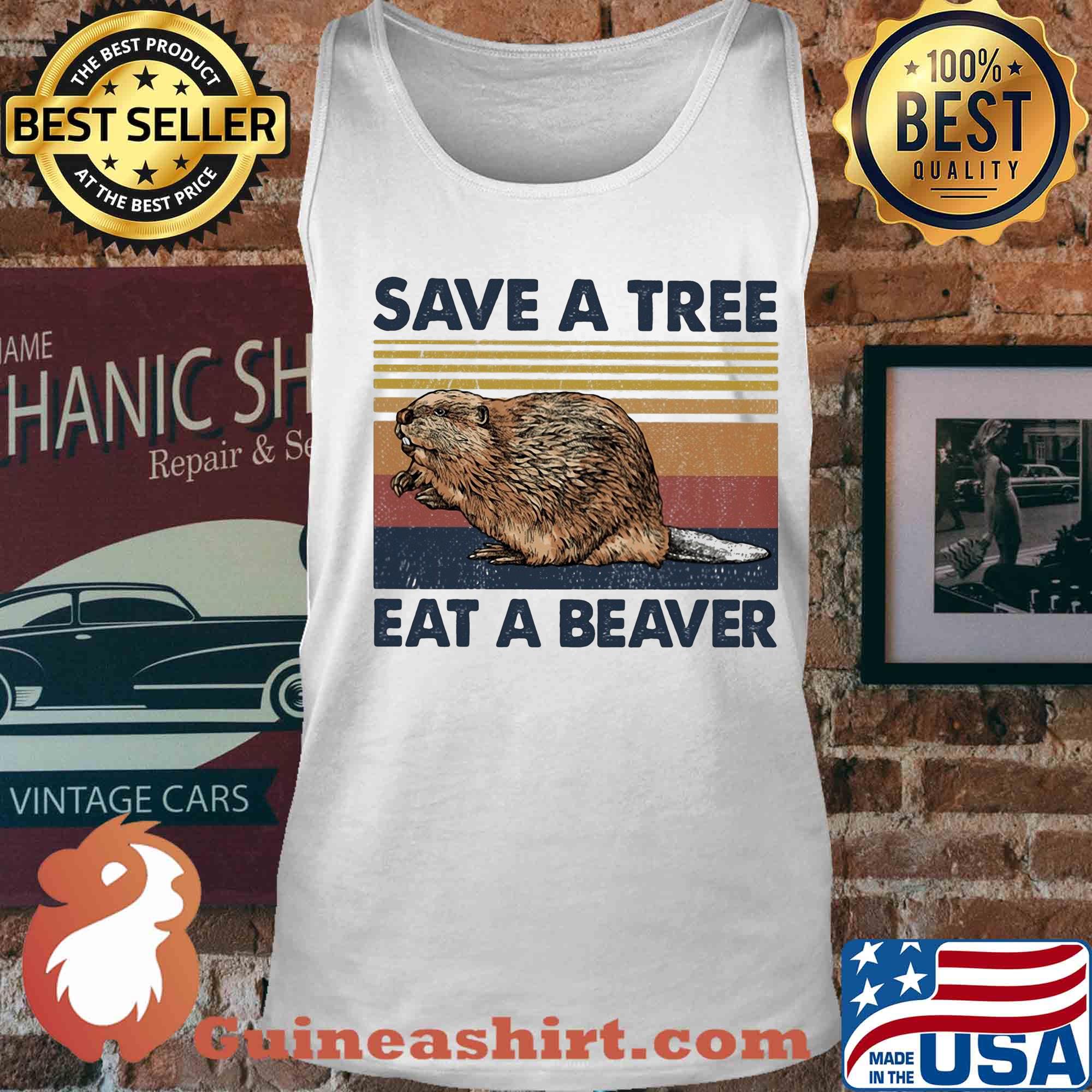 Punxsutawney phil save a tree eat a beaver vintage s Tank top