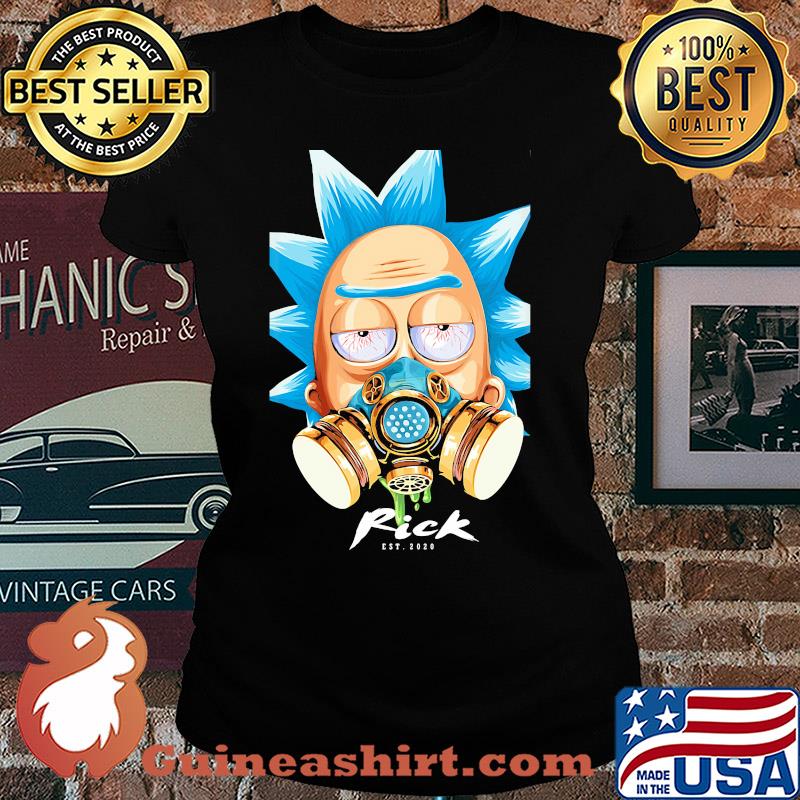 Rick with gas mask est 2020 covid-19 s Ladies tee