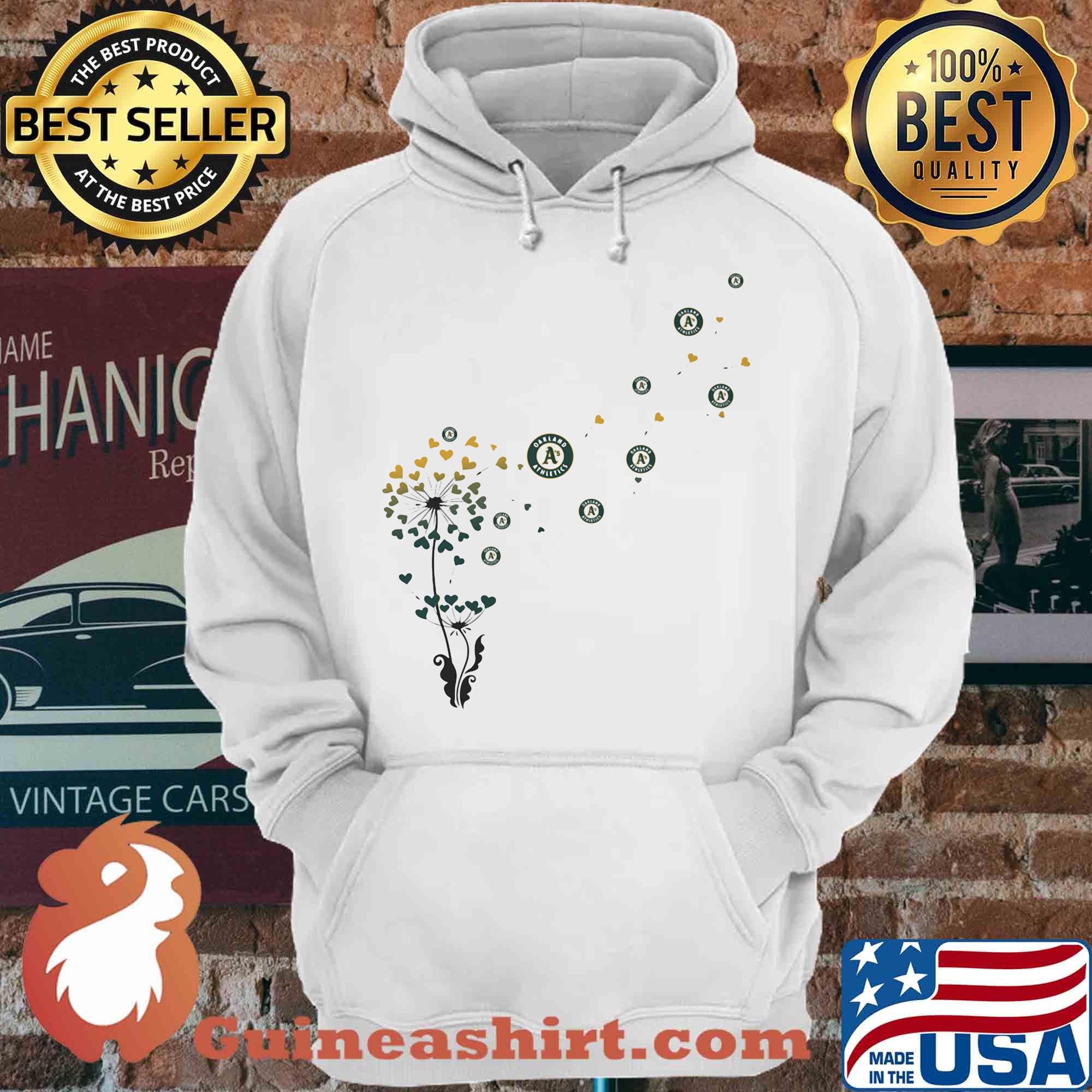 Romantic Dandelion Machine Embroidery Oakland Athletics Baseball shirt