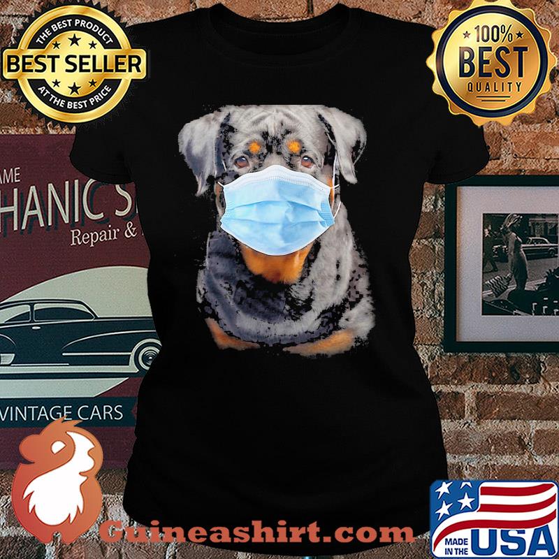 Rottweiler face mask covid-19 s Ladies tee