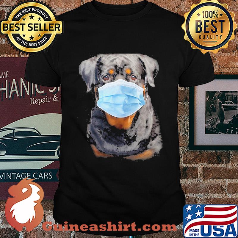 Rottweiler face mask covid-19 shirt