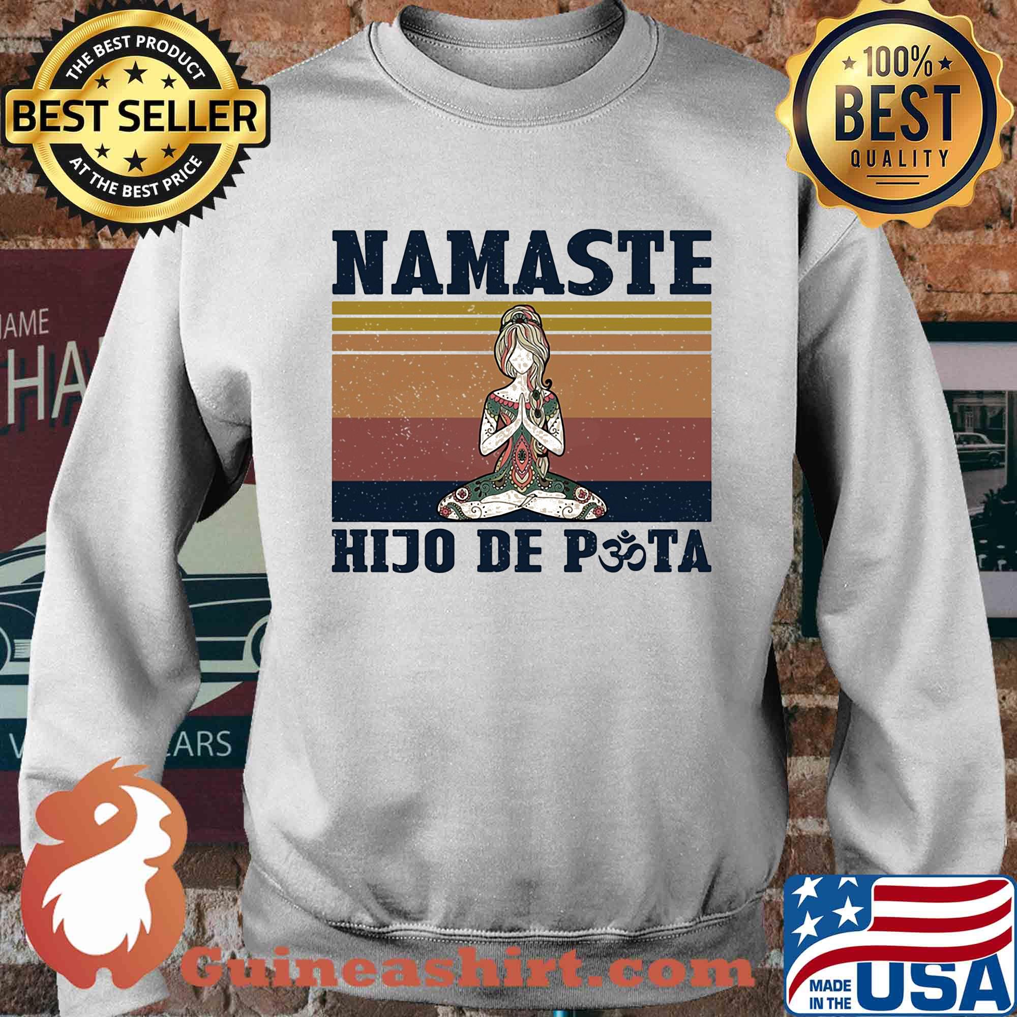 She yoga namaste hijo de puta vintage s Sweater