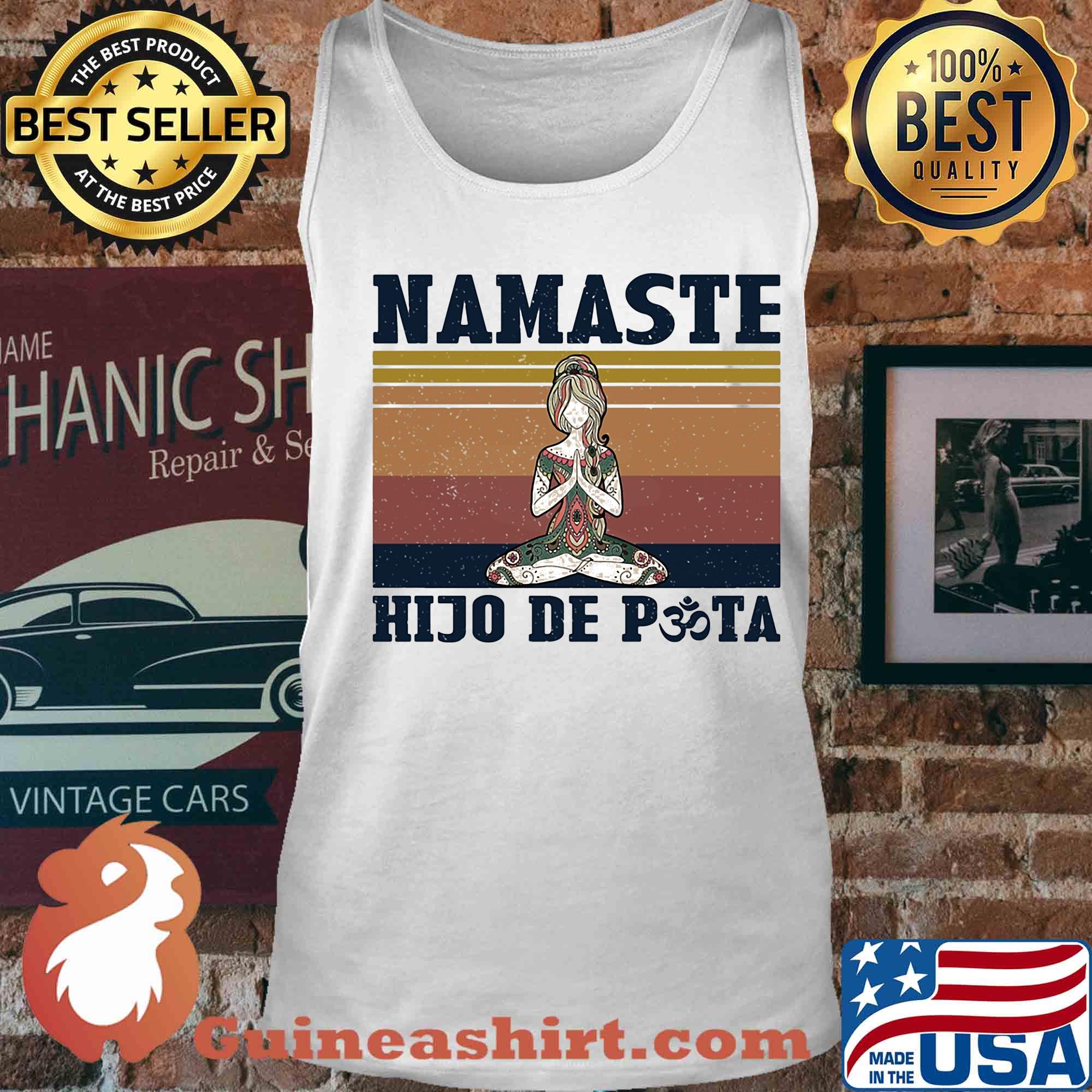She yoga namaste hijo de puta vintage s Tank top