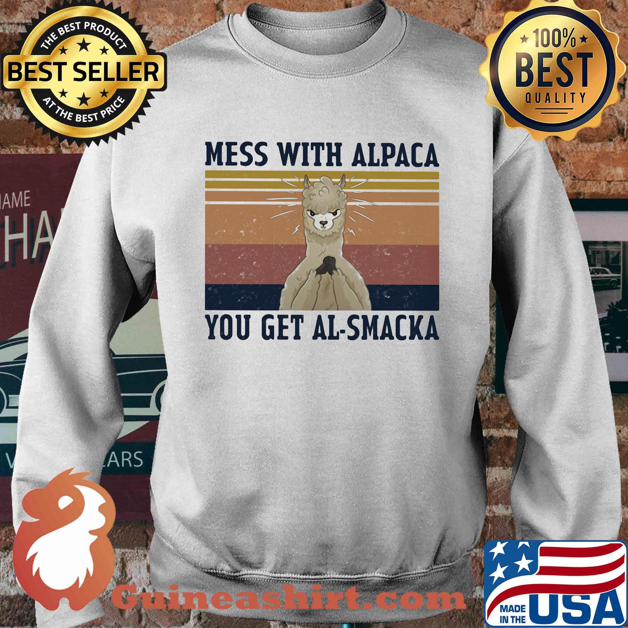 Sheep mess with alpaca you get al-smacka vintage s Sweater