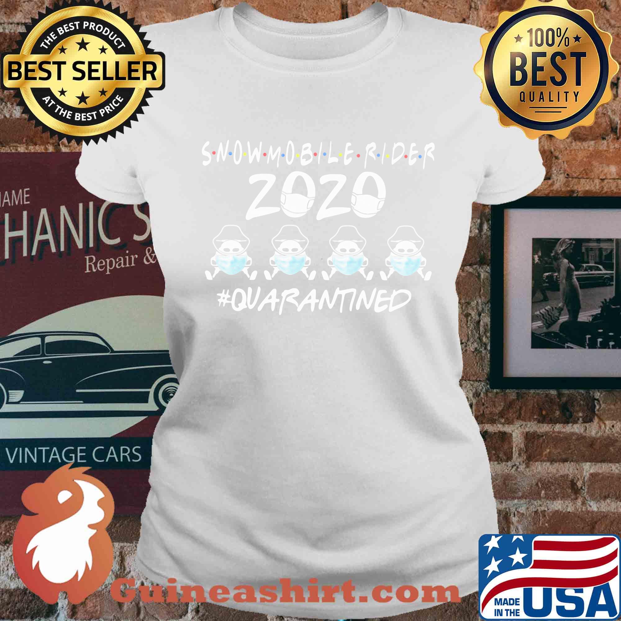 Snowmobile rider 2020 mask quarantined s Ladies tee