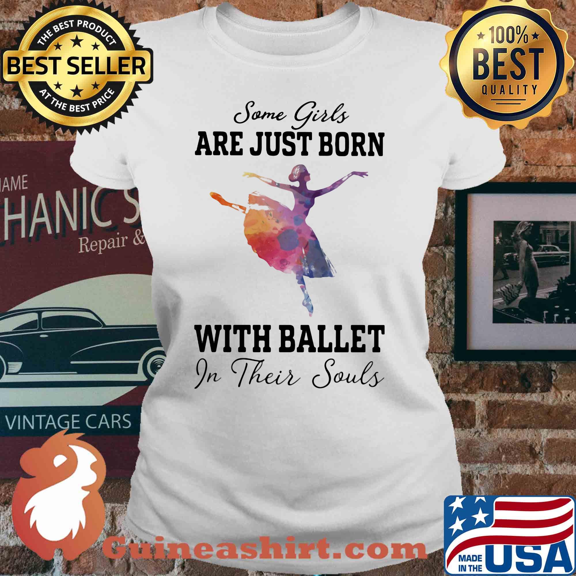 Some girl are just born with ballet in their souls s V-neck