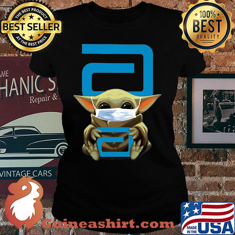Star wars baby yoda mask hug abbott covid-19 s Ladies tee