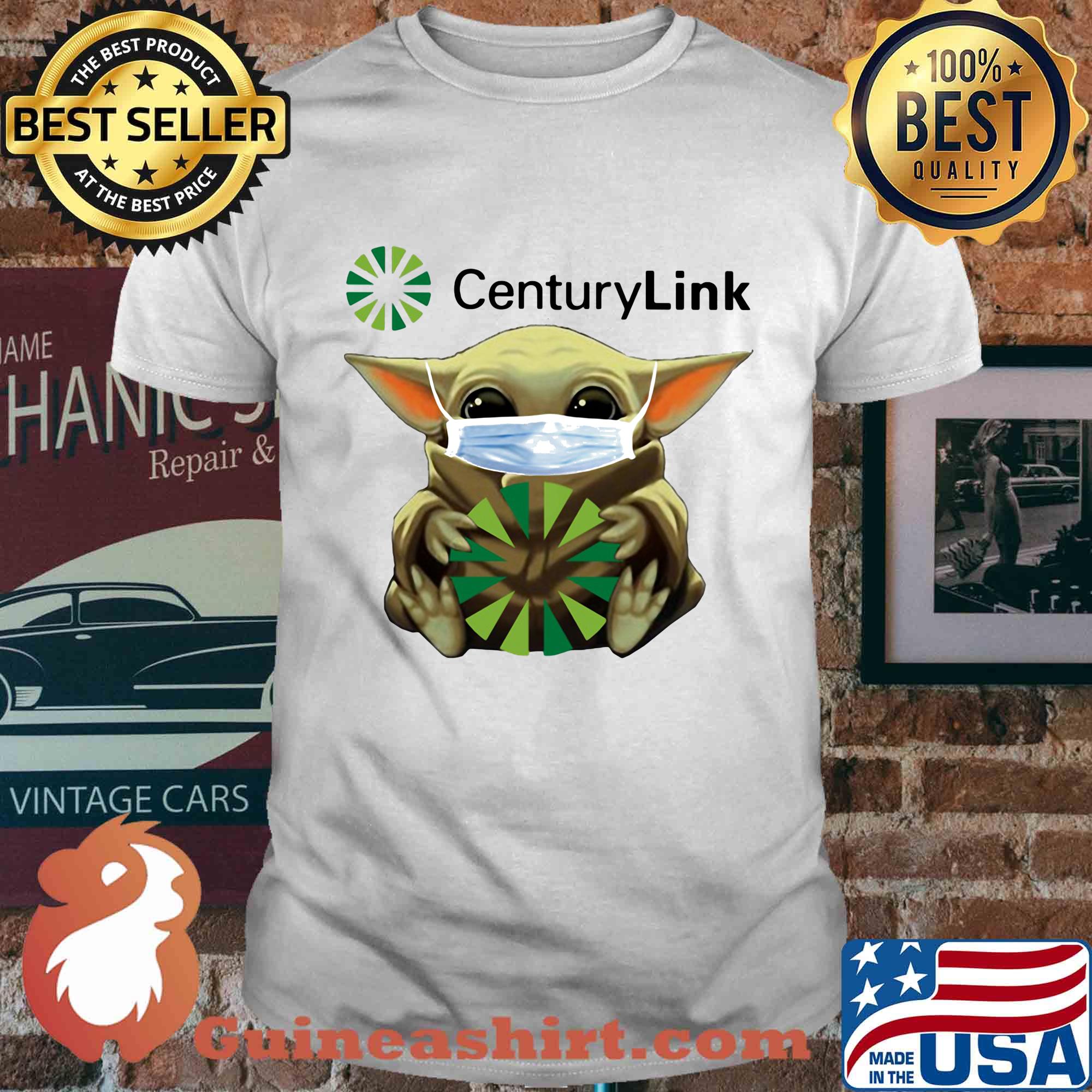 Star wars baby yoda mask hug centurylink covid-19 shirt