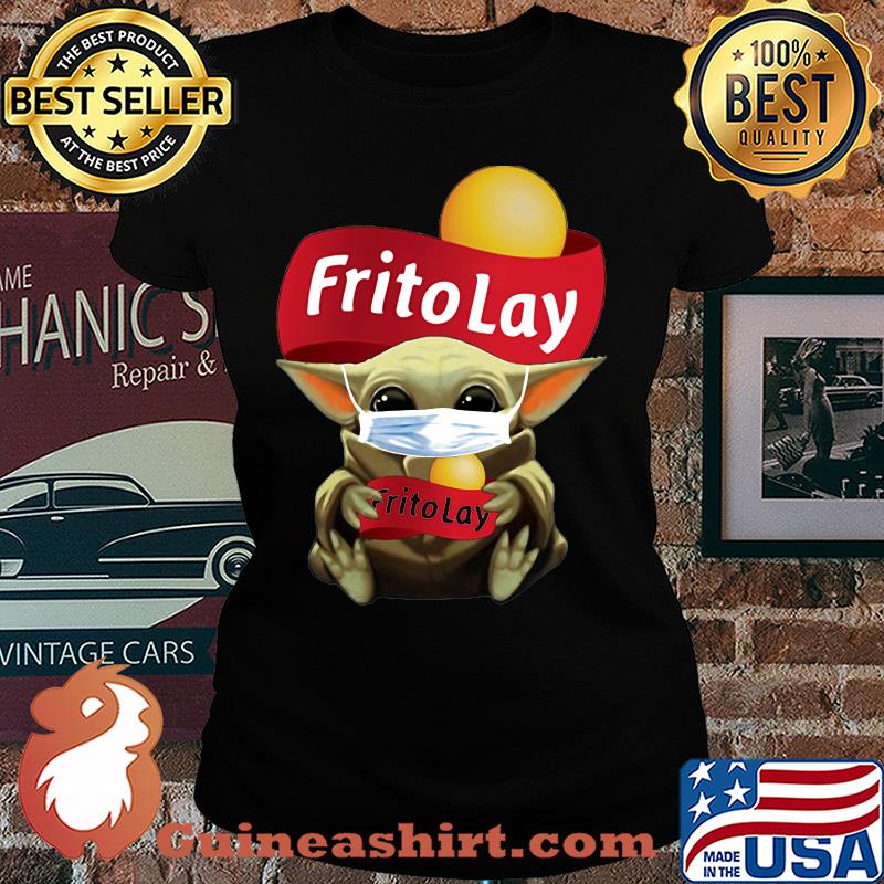 Star wars baby yoda mask hug frito lay covid-19 s Ladies tee