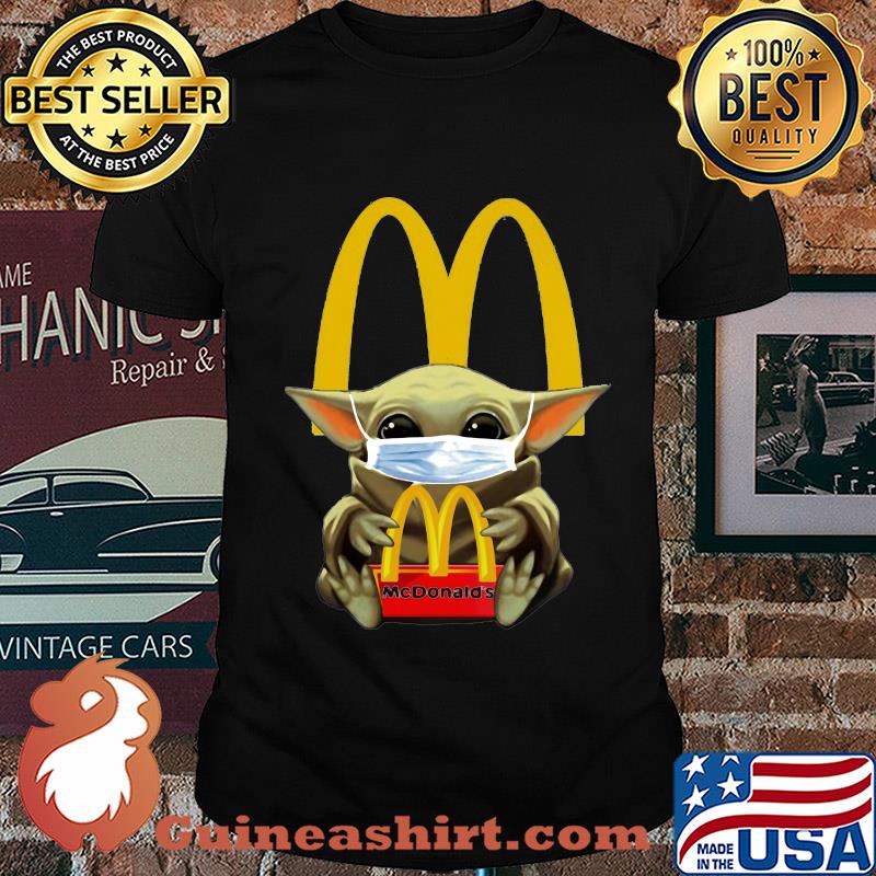 Star wars baby yoda mask hug mcdonald’s covid-19 shirt