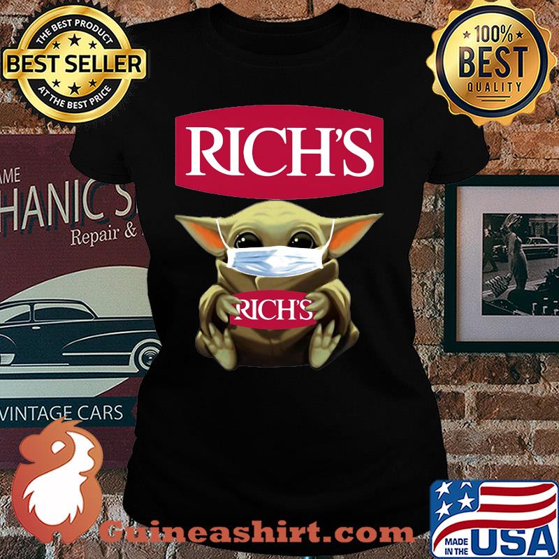 Star wars baby yoda mask hug rich’s covid-19 s Ladies tee