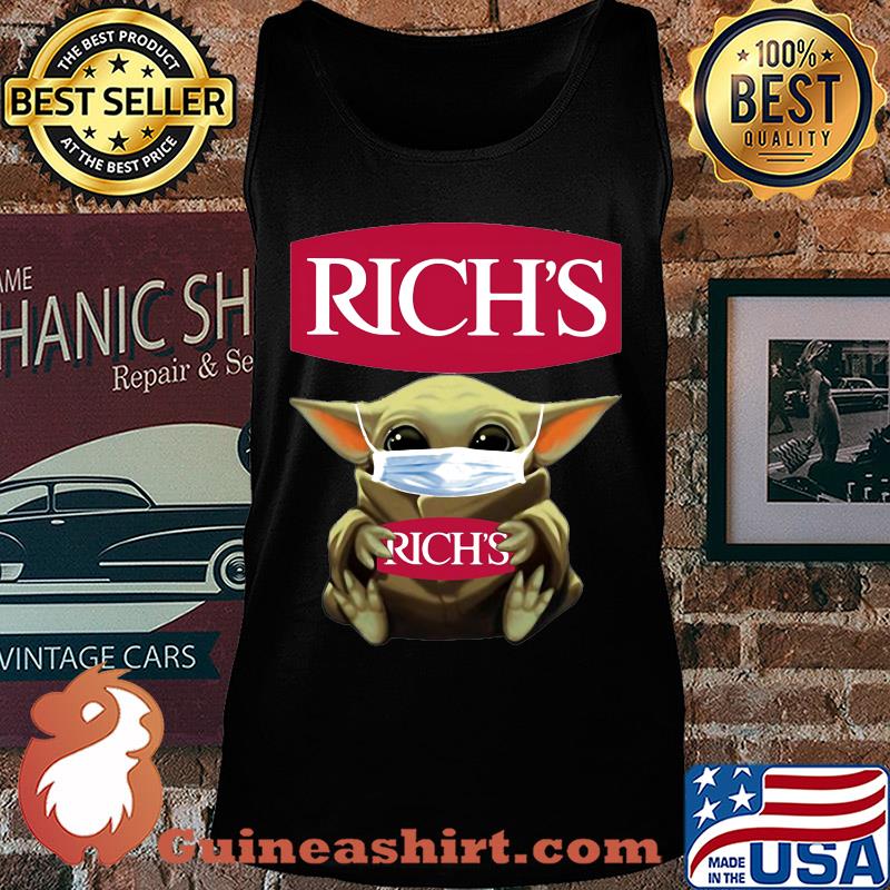 Star wars baby yoda mask hug rich’s covid-19 s Tank top