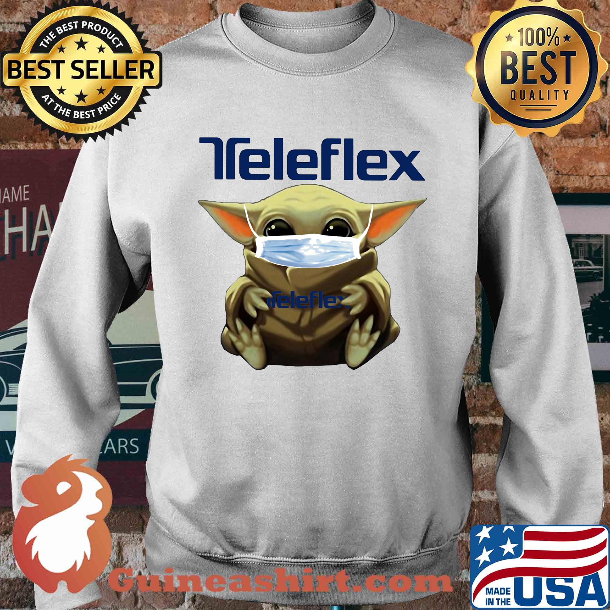 Star wars baby yoda mask hug teleflex covid-19 s Sweater