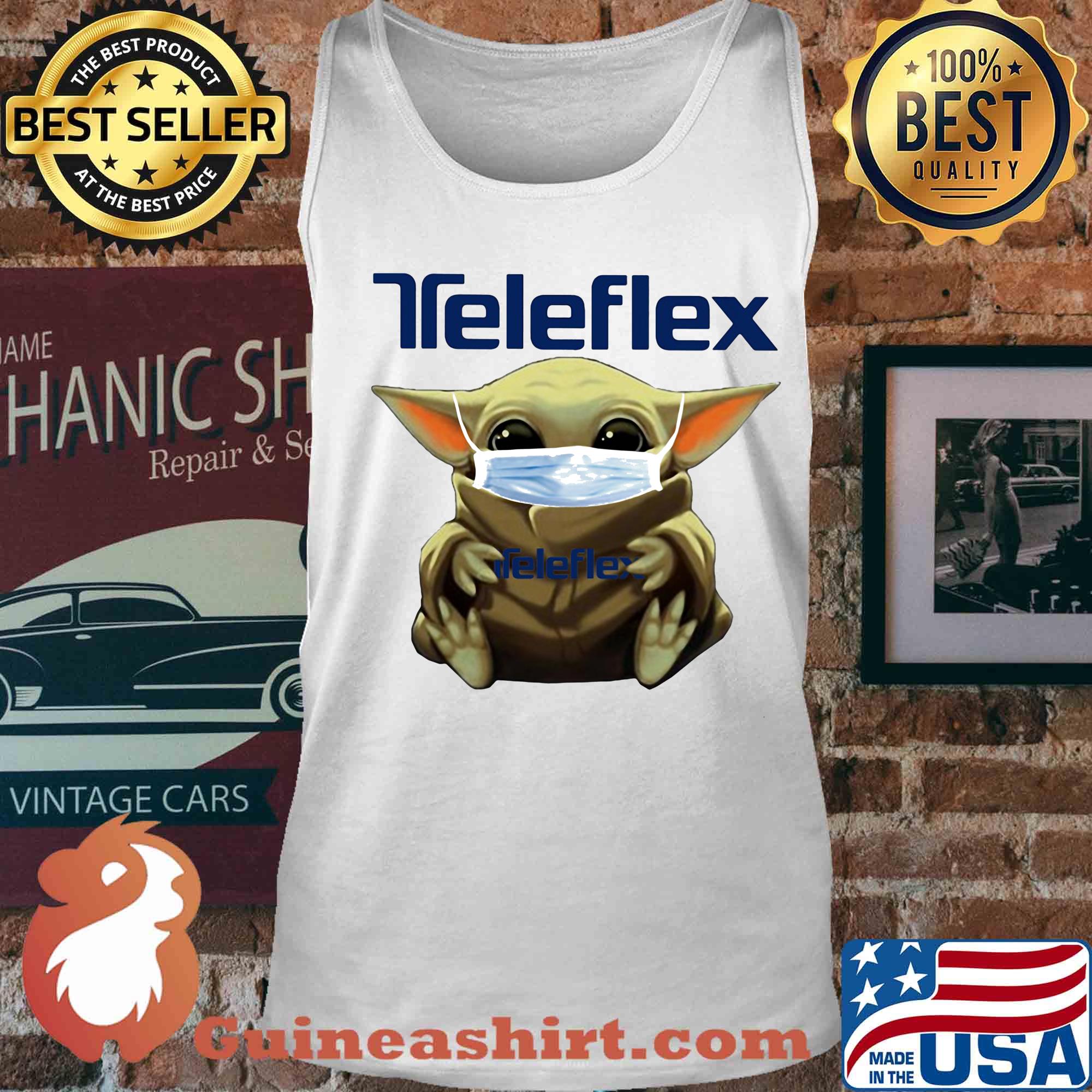 Star wars baby yoda mask hug teleflex covid-19 s Tank top