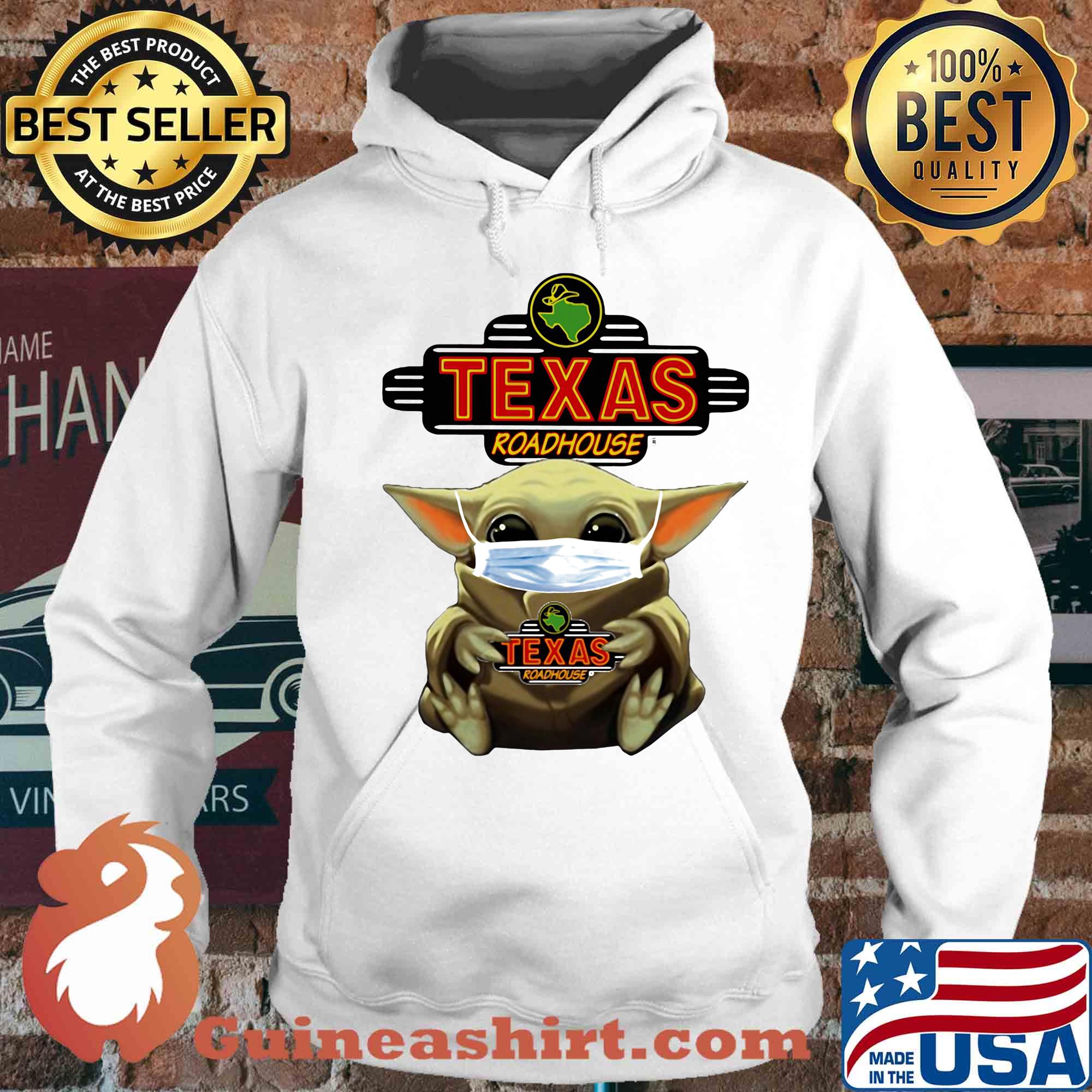 Star wars baby yoda mask hug texas roadhouse covid-19 s Hoodie