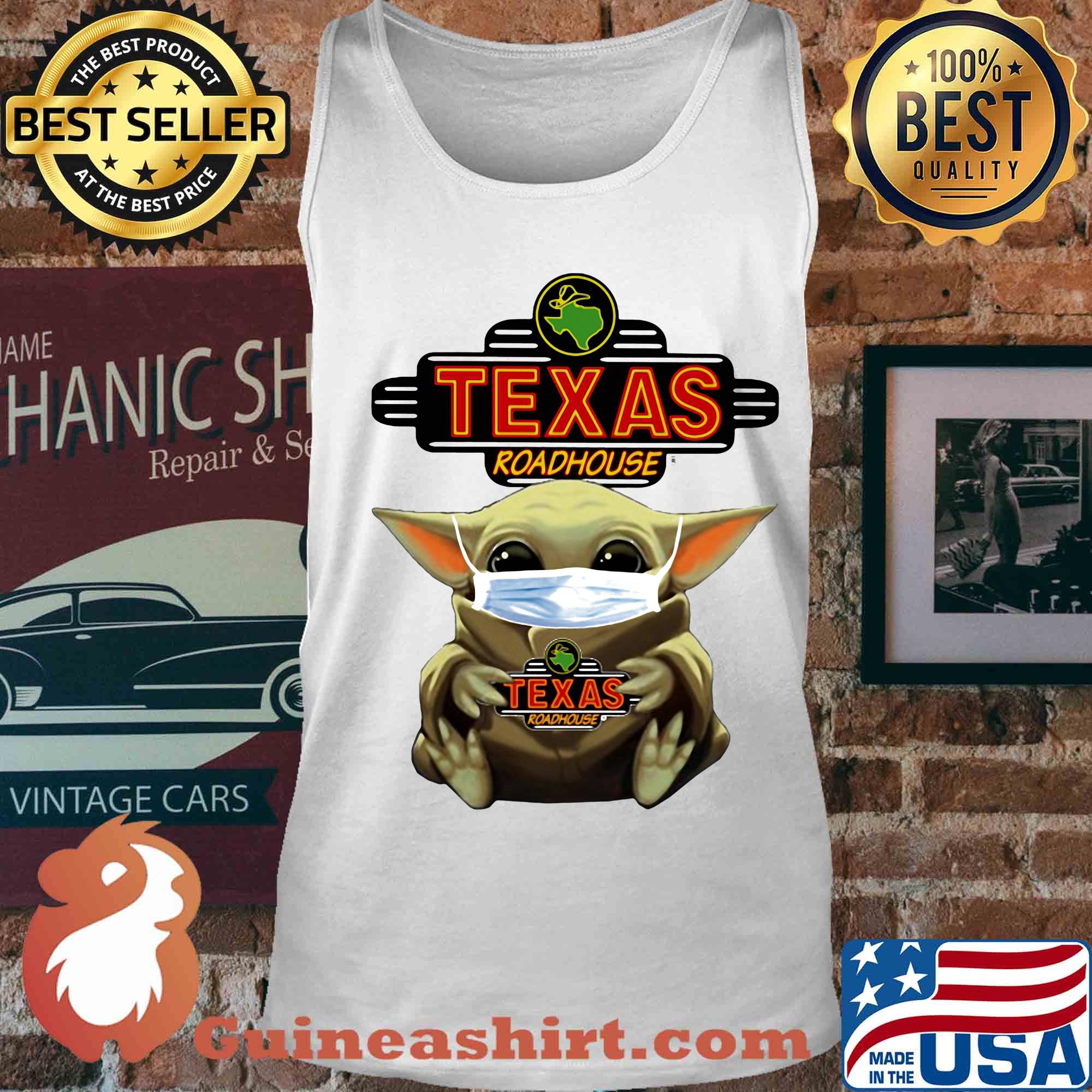Star wars baby yoda mask hug texas roadhouse covid-19 s Tank top
