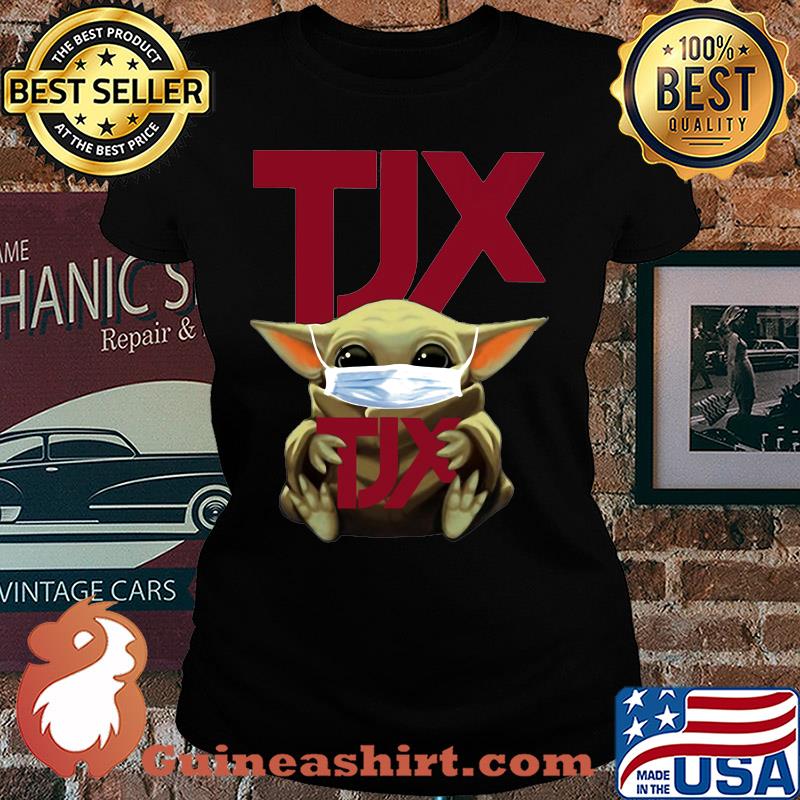 Star wars baby yoda mask hug tjx companies covid-19 s Ladies tee