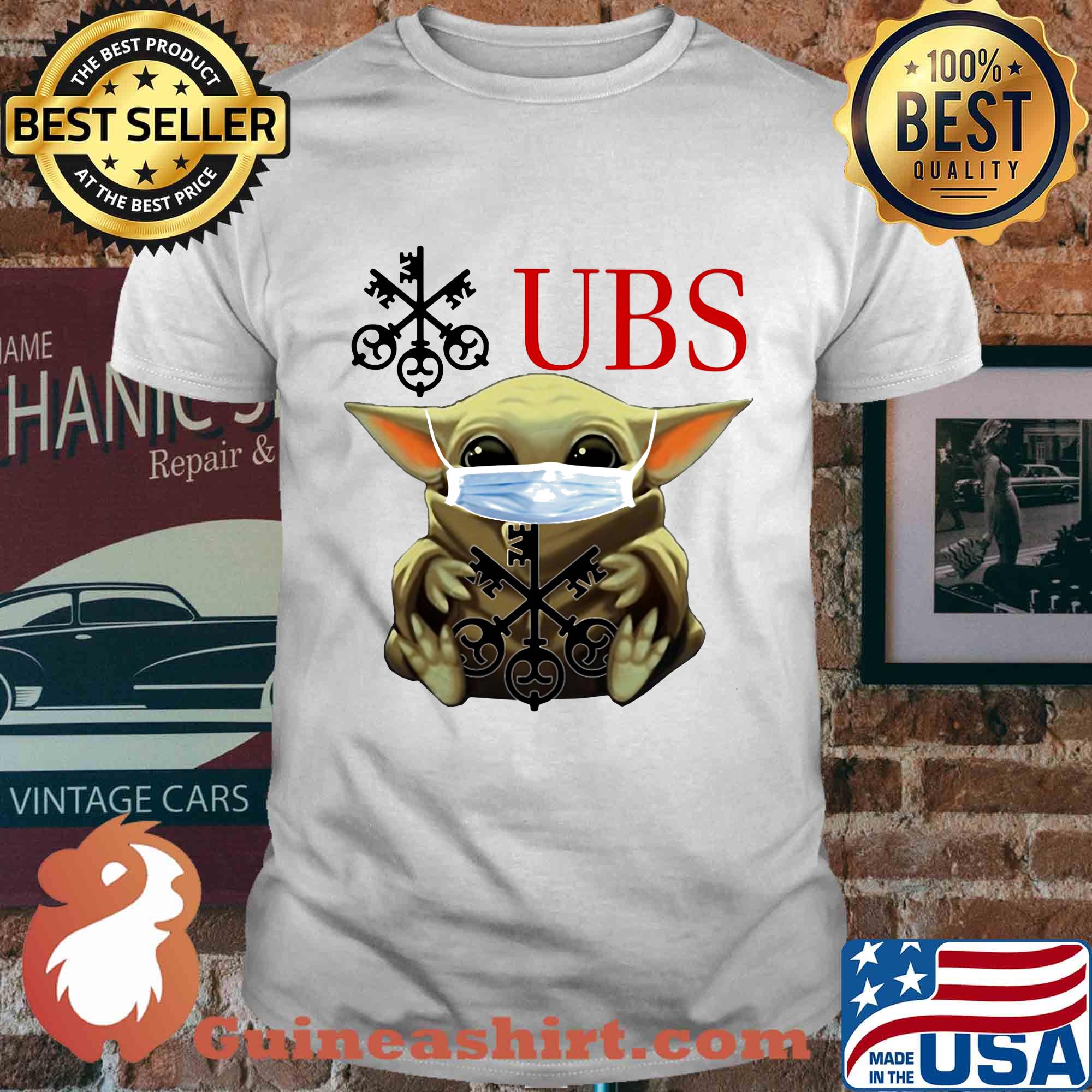 Star wars baby yoda mask hug ubs covid-19 shirt