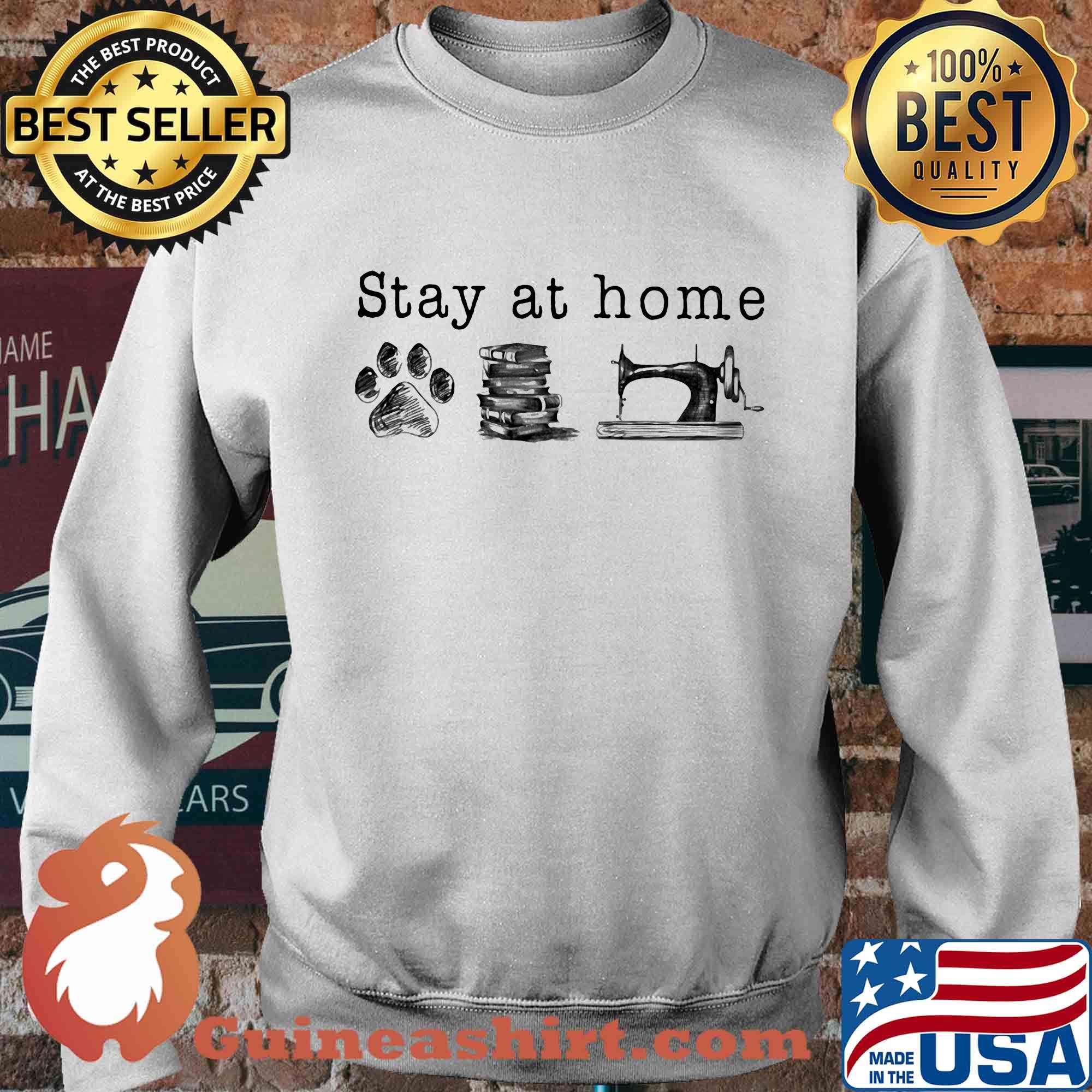 Stay at home paw dog books sew s Sweater