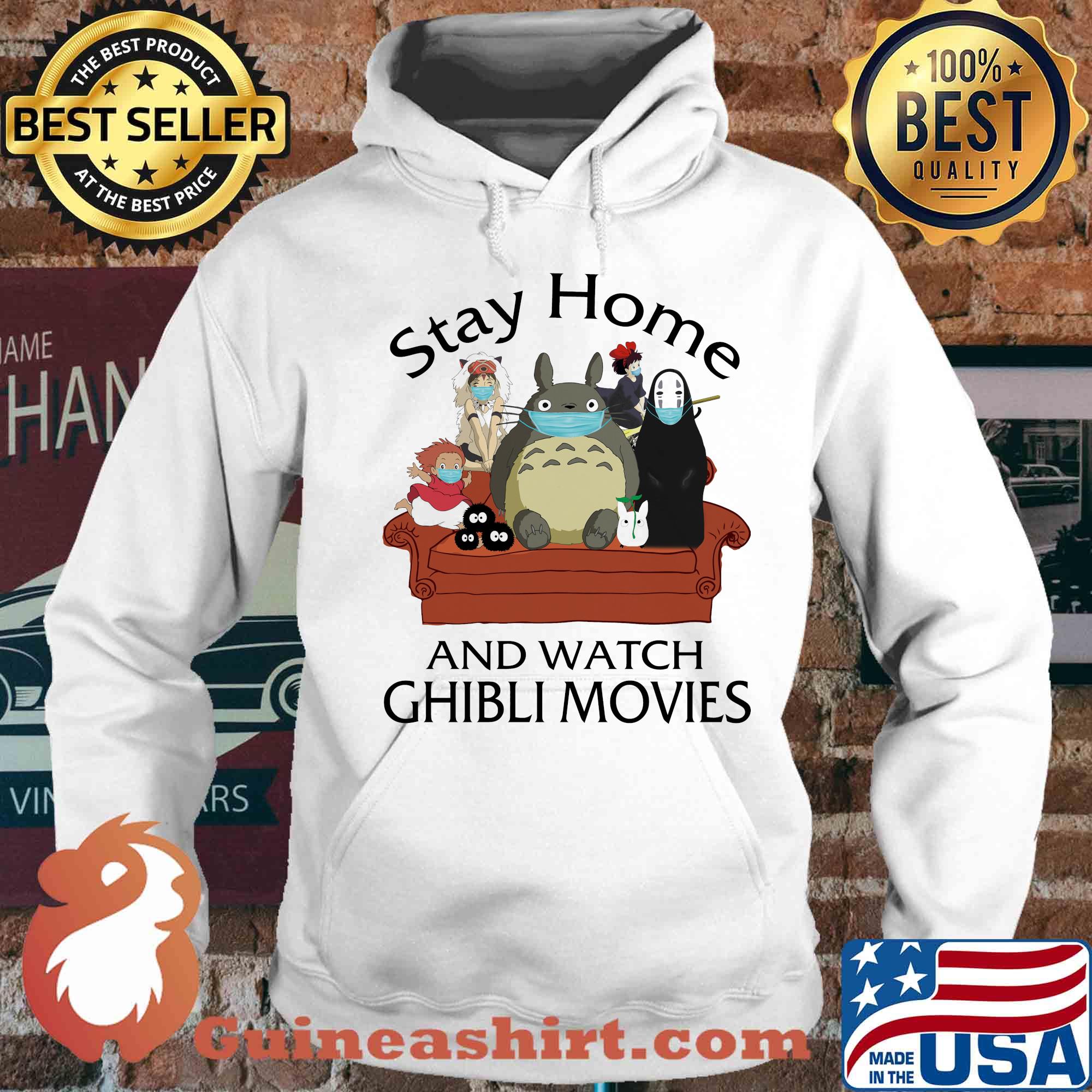 Stay home and watch ghibli movies cartoon covid-19 s Hoodie