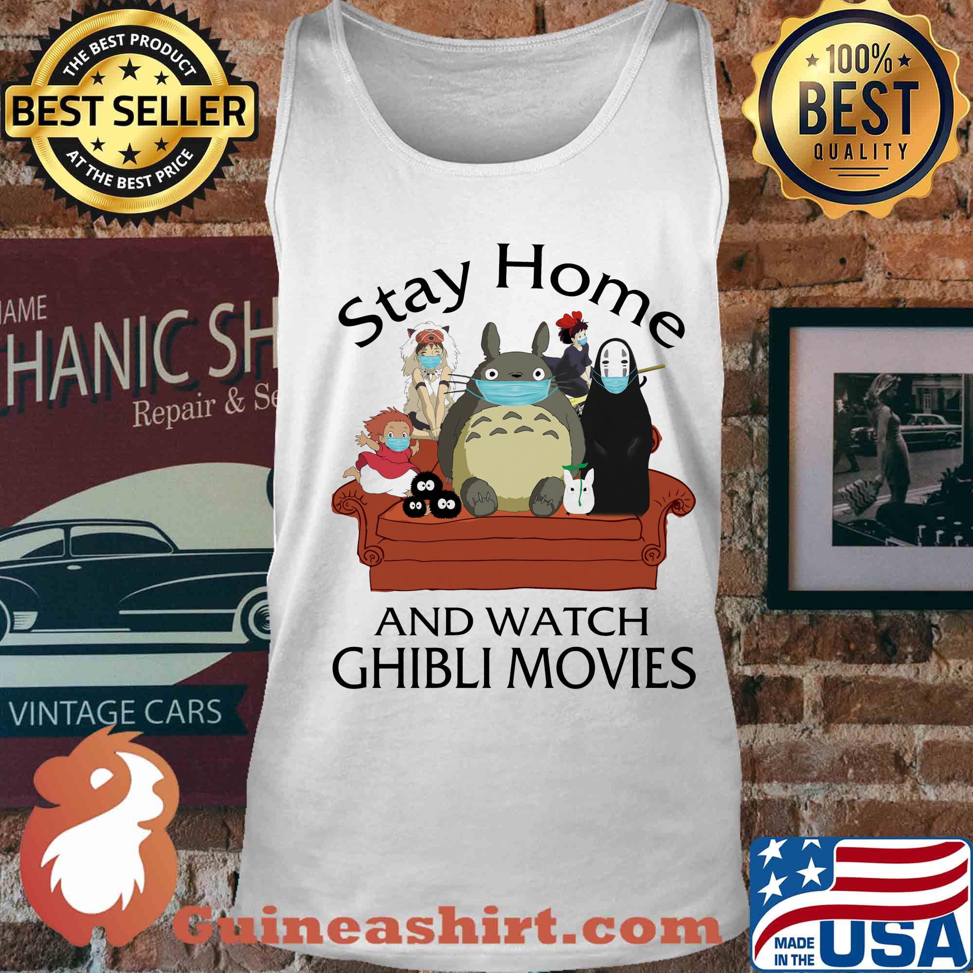 Stay home and watch ghibli movies cartoon covid-19 s Tank top