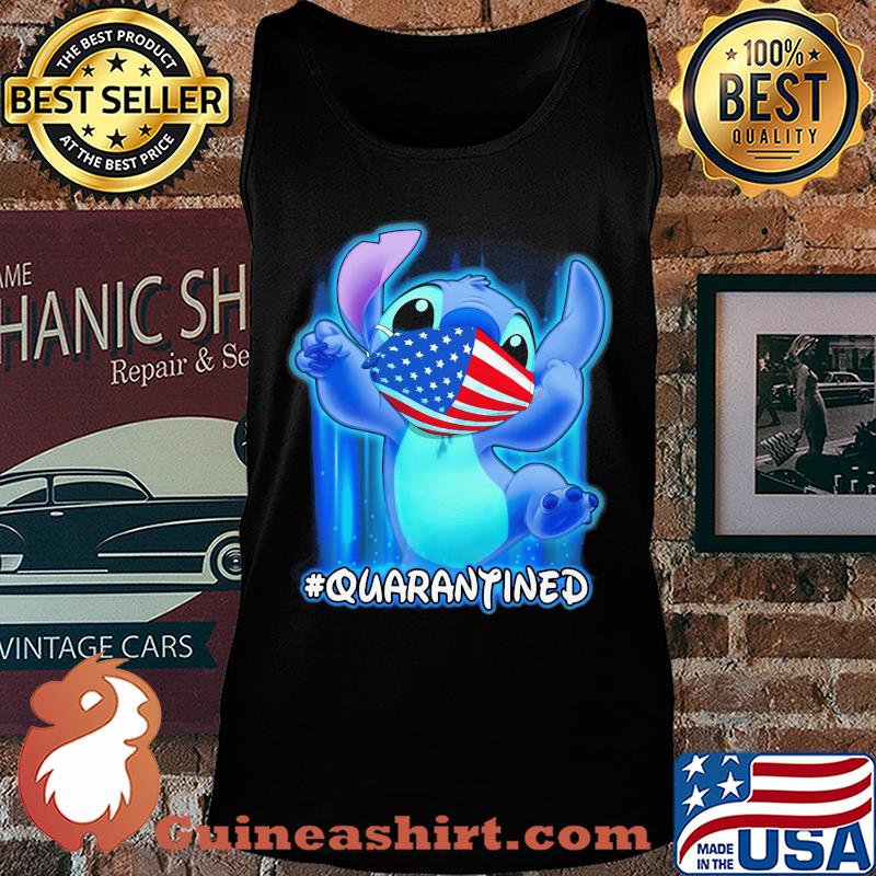 Stich quarantined American flag mask Disney s Tank top