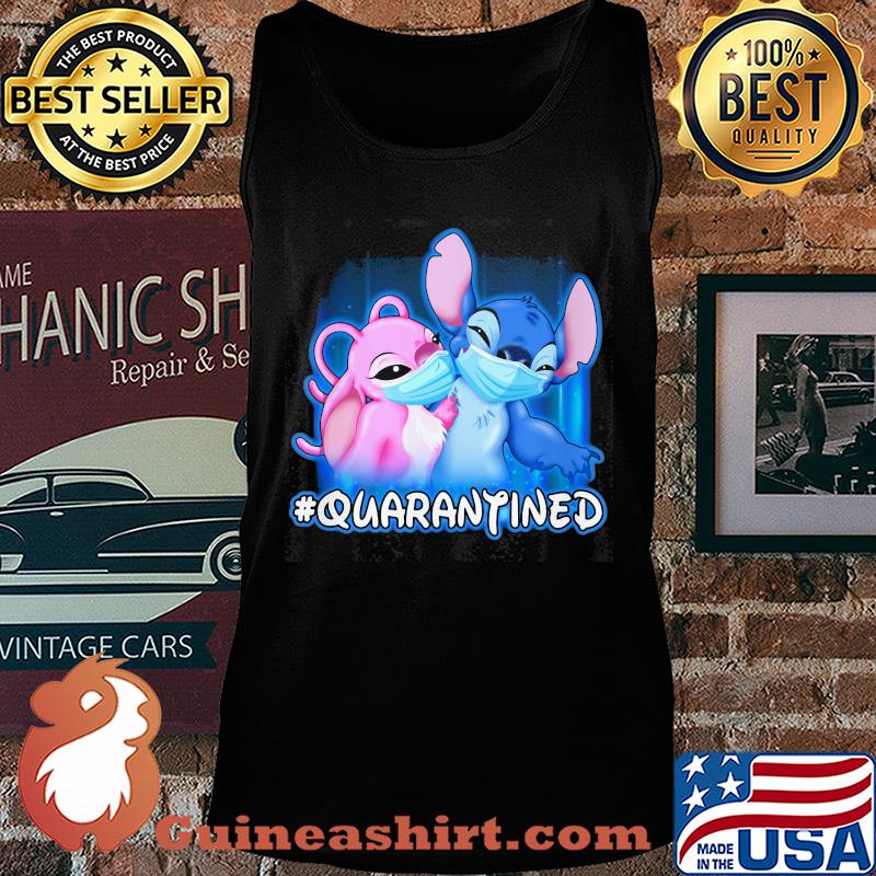 Stitch And Angel quarantined Disney mask Covid-19 s Tank top