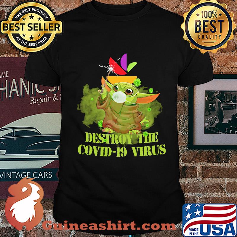 Stop & shop baby yoda destroy the covid-19 virus shirt