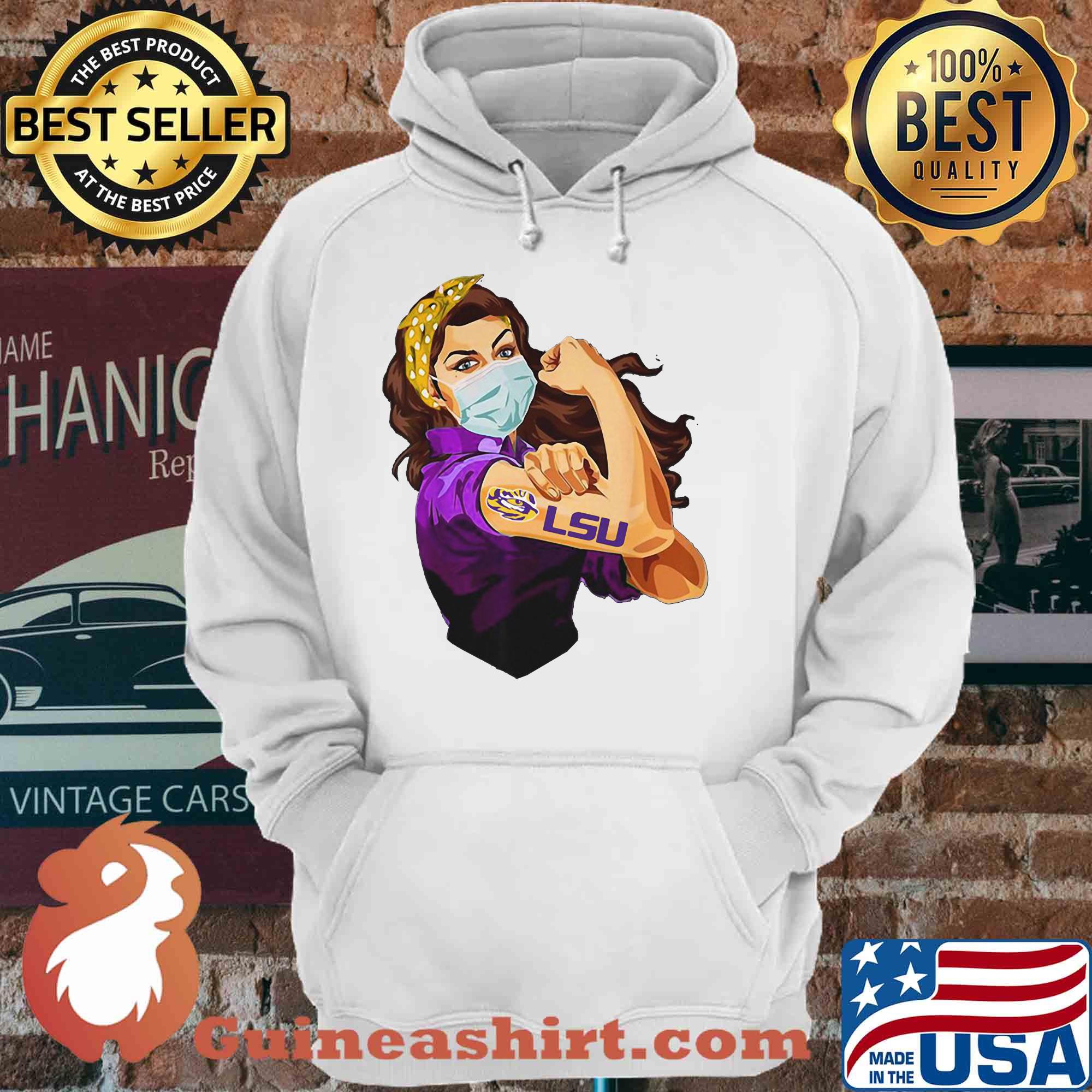 Strong Woman Tattoos LSU Tigers Covid-19 shirt