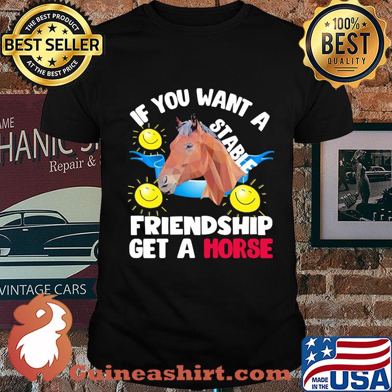 Sun If you want a stable friendship get a horse shirt
