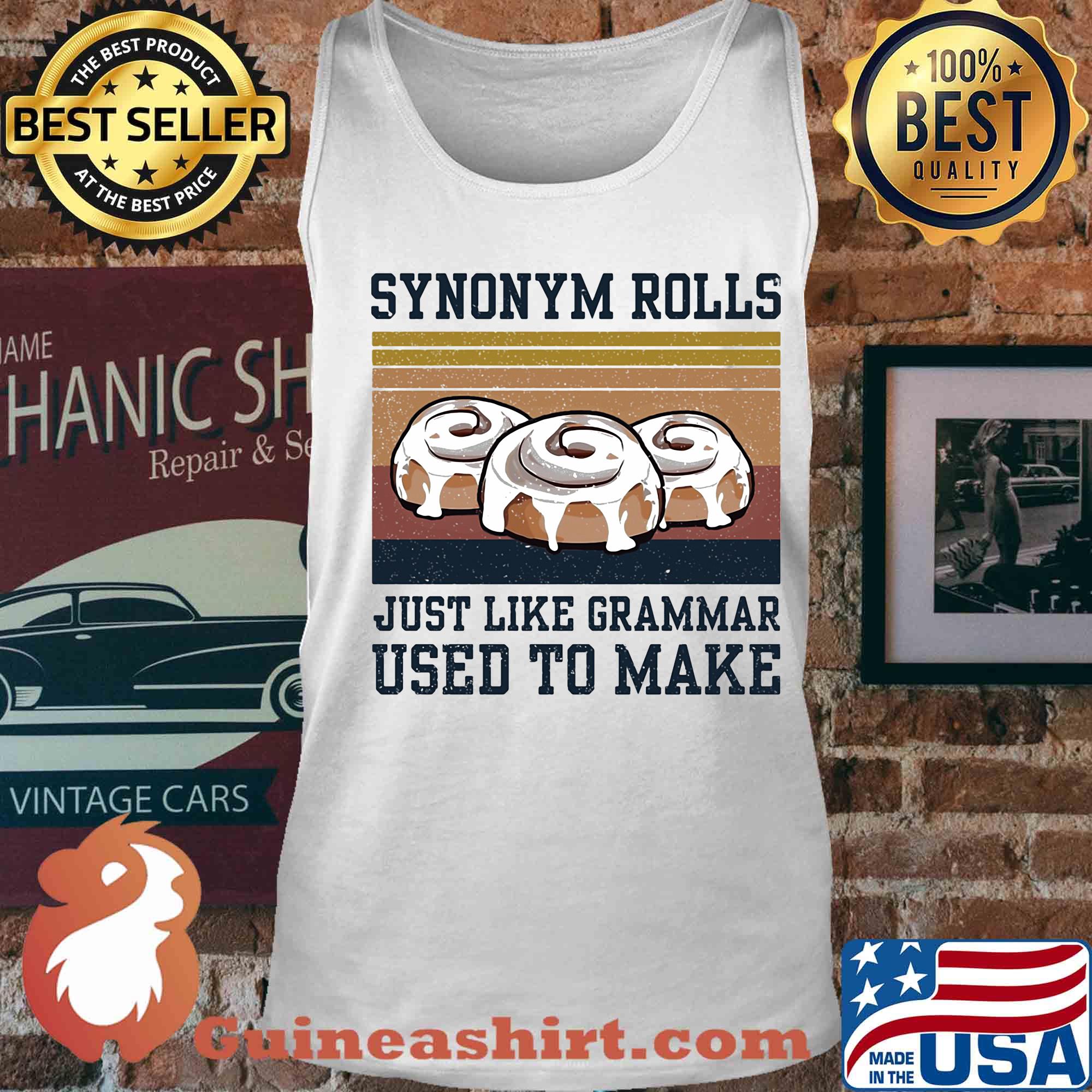 Synonym rolls just like grammar used to make Donuts vintage s Tank top