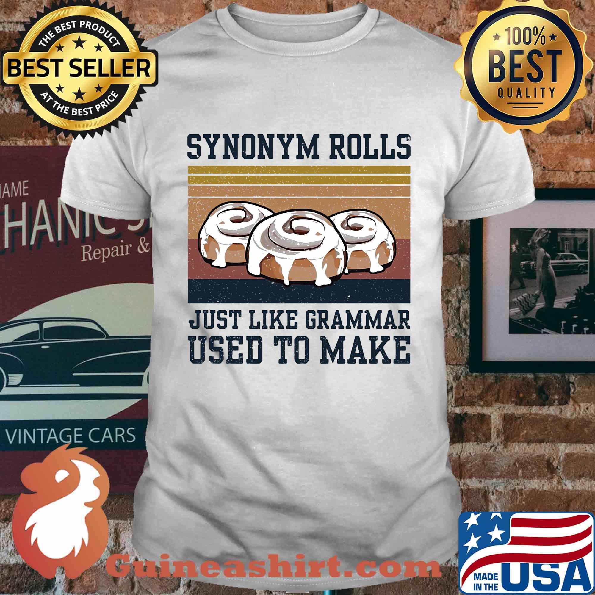 Synonym rolls just like grammar used to make Donuts vintage shirt