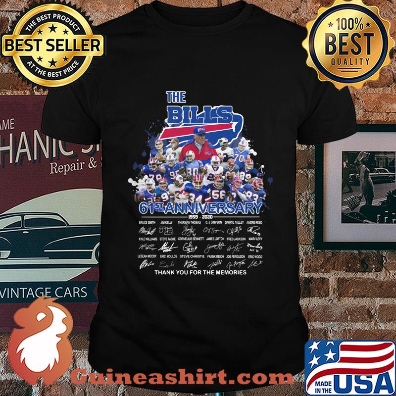 The Buffalo Bills 61st anniversary 1959 2020 signature shirt