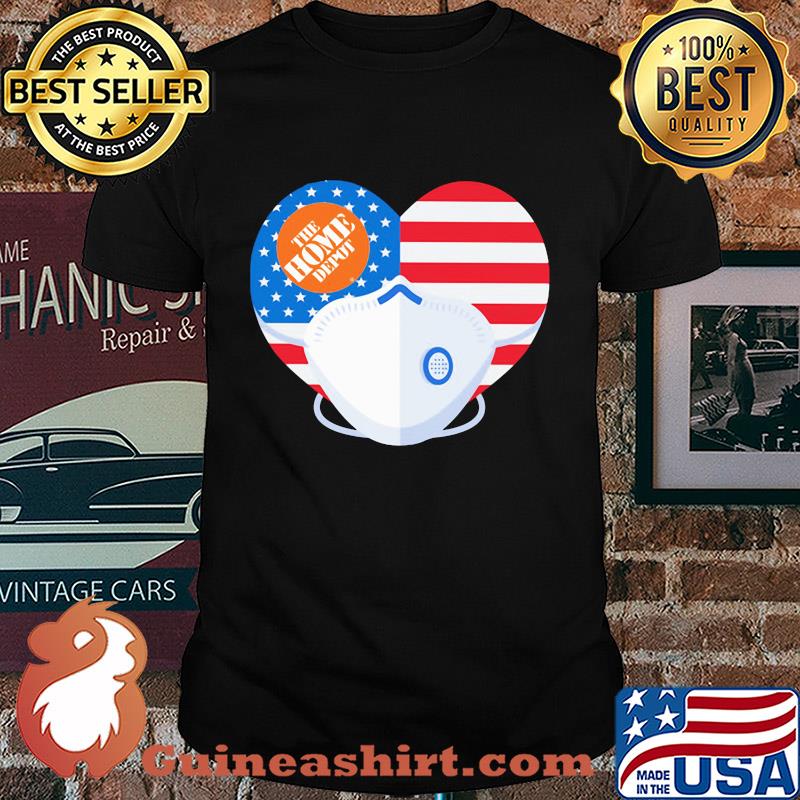 The home depot American flag veteran flag mask shirt